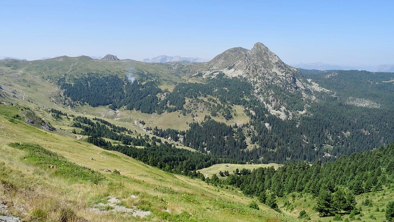 Mountain landscape on the Peaks of the Balkans trail