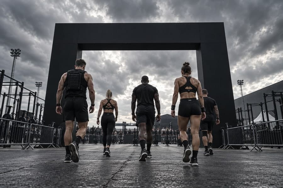 Athletes taking part in a sporting event