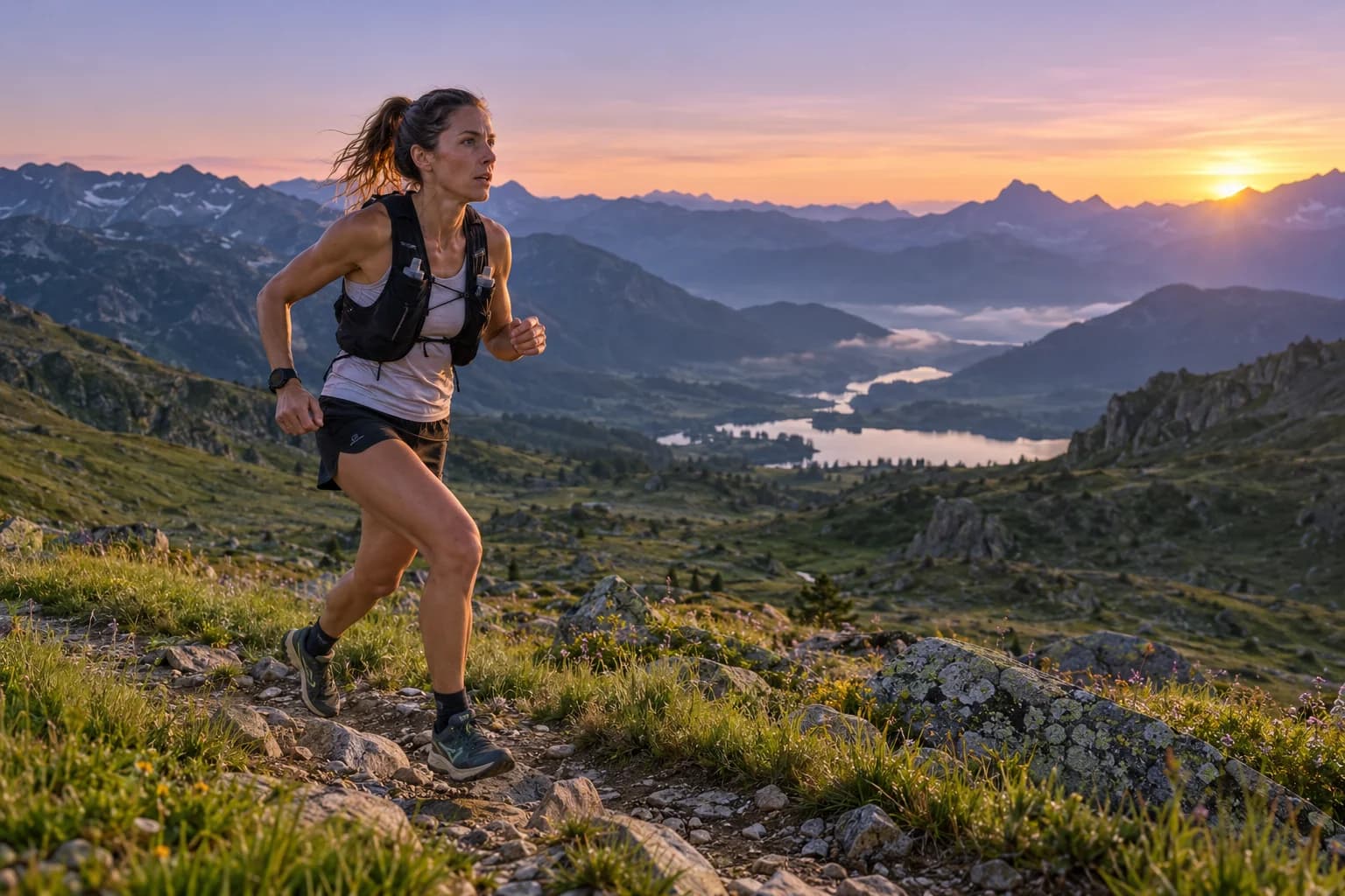 AI-gegenereerd sfeerbeeld: ultraloopster in een hooggelegen groen bergdal
